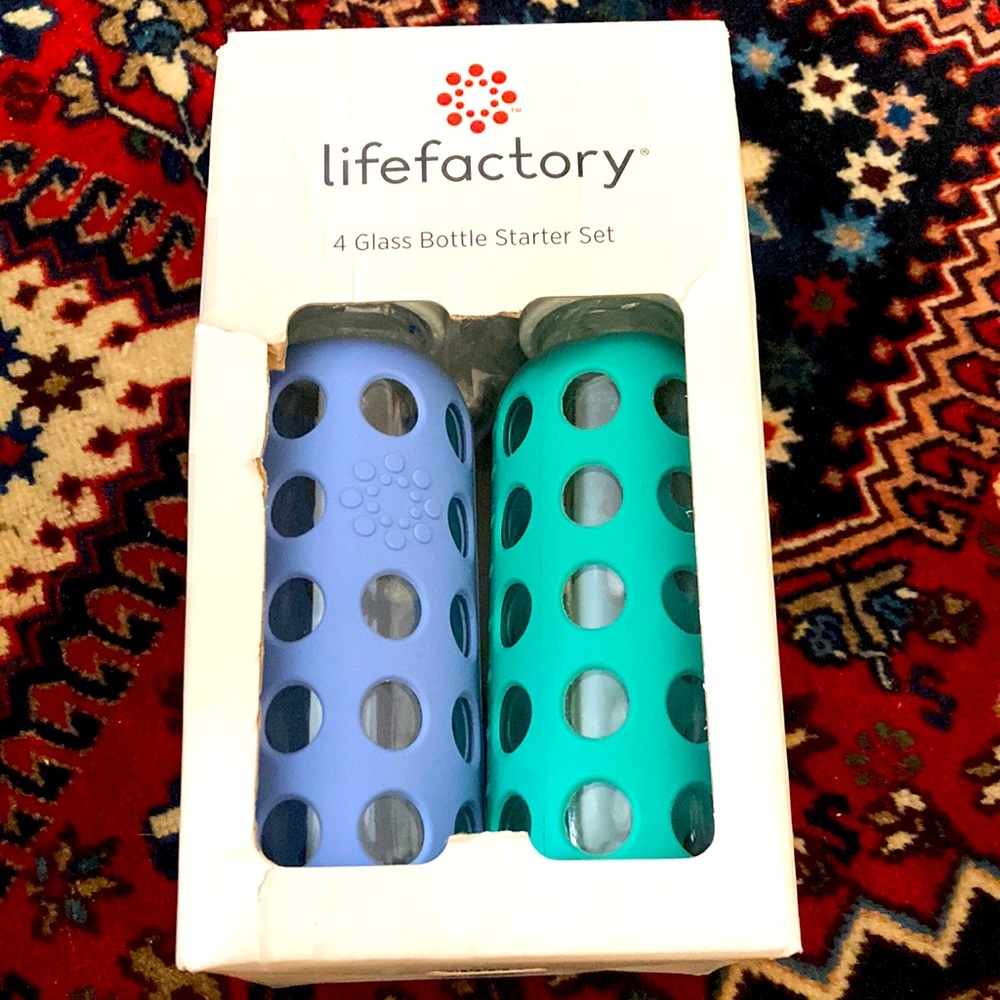 Lifefactory 4 Glass Bottle Starter Set